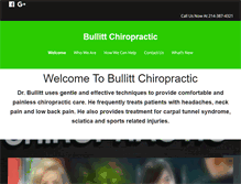 Tablet Screenshot of bullittchiropractic.com